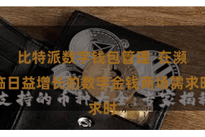 比特派数字钱包管理  在濒临日益增长的数字金钱商场需求时