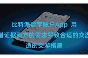 比特派数字账户App  用户不错证据我方的需求罗致合适的交游格局